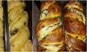 Cozonac fara framantare cu nuca si cacao