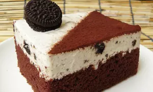 Prajitura Alb-Negru, cu biscuiti Oreo