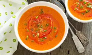 Supa-crema de ardei copti – Reteta de post