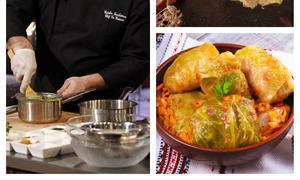 Sarmale în foi de varză după rețeta lui chef Cătălin Scărlătescu