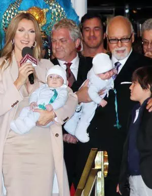 Céline Dion - Prima apariție publică a gemenilor.