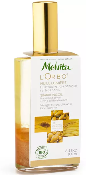 Ulei uscat strălucitor pentru față, corp, păr, Melvita, L’Or Bio Huile Lumière, 123,99 lei