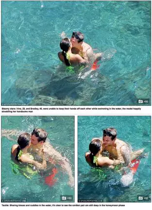 Captură din Daily Mail, în care au apărut fotografiile cu Irina și Bradley pe Coasta Amalfi