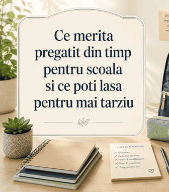 Ce merită pregătit din timp pentru școală și ce poți lăsa pentru mai târziu