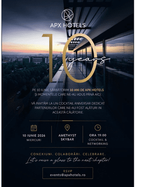 APX Hotels – 10 ani de dezvoltare în hospitality-ul contemporan românesc
