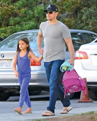 Matt Damon (44) & Gia (7)