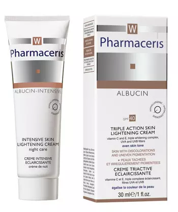 Albucin de la Pharmaceris pentru eliminarea petelor pigmentare ale tenului