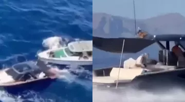 Momentul în care un român este arestat în Spania după ce a furat un iaht de peste un milion de euro. Urmărire ca-n filme pe mare și din elicopter I VIDEO