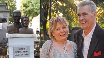 Sora Ancăi Pandrea, în scaun cu rotile la cimitir. Parcă sunt gemene, nimeni nu a știut cât de bine seamănă. Imaginile durerii din ziua marelui adio. Mulți au uitat-o, dar cine e singura vedetă care a venit la înmormântare