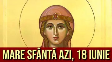 18 iunie, sărbătoare uriașă în România, mulți nu știau! Mare sfântă, astăzi, milioane de românce îi poartă numele superb. La mulți ani!