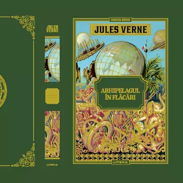 ”Arhipelagul în flăcări”, din colecția Jules Verne, o ficțiune romantică și multă aventură