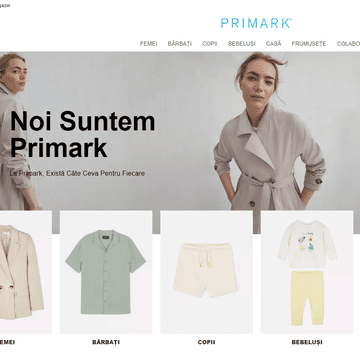 Primark lansează un nou website de prezentare în România