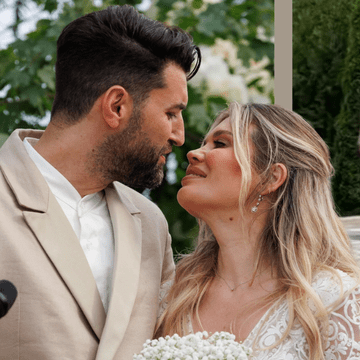 Imagini cu reacția lui Smiley atunci când a văzut-o pe Gina Pistol în rochie de mireasă