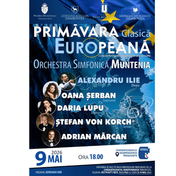 Tenorul ŞTEFAN von KORCH revine la Târgovişte în concertul „Primăvara Clasică Europeană” pe 9 Mai 