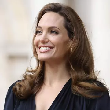Poze: Angelina Jolie, superbă într-o rochie elegantă