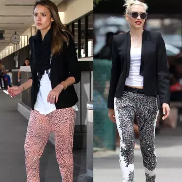 Pantalonii cu imprimeu, preferaţii vedetelor. Vezi cine îi poartă!