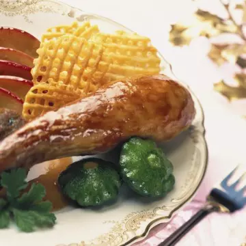 Gâscă umplută cu mere
