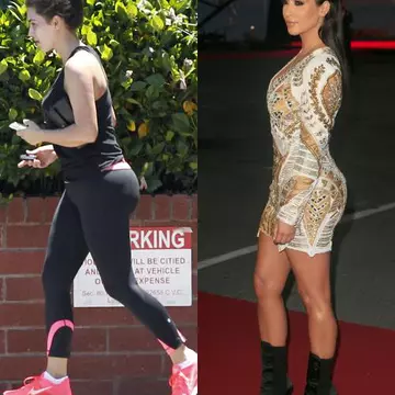Fundul lui Kim Kardashian, cu şi fără lenjerie push-up