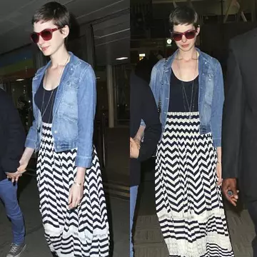 Poze: Uite ce ţinută frumoasă are Anne Hathaway!