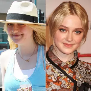 Nici n-o recunoşti! Ce urâtă e Dakota Fanning fără machiaj!