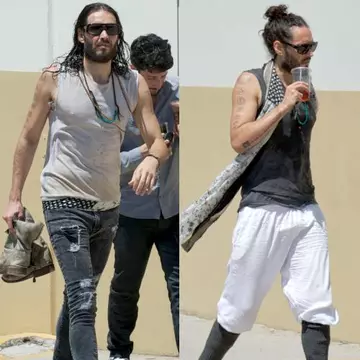 Russel Brand, mereu desculţ. Nu-i mai plac pantofii?
