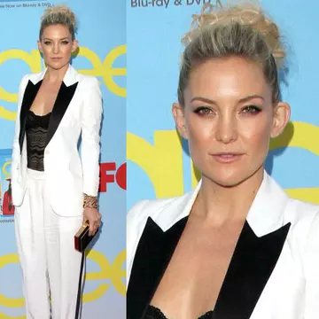 Kate Hudson într-un costum masculin. Îţi place cum îi stă?