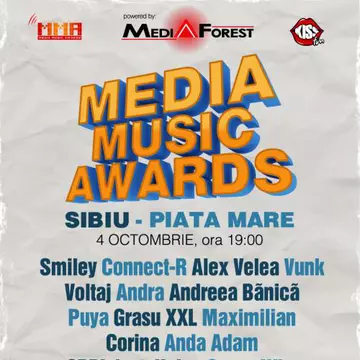 Smiley, Alex Velea şi Andreea Bănică vor cânta la Media Music Awards