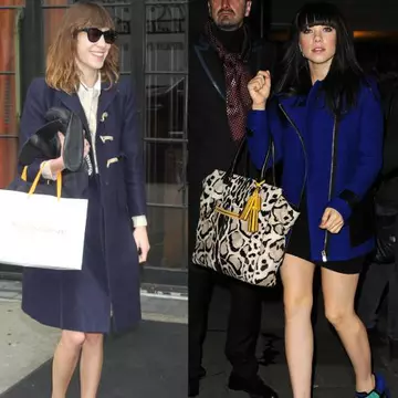 Jacheta albastră - preferata vedetelor în acest sezon