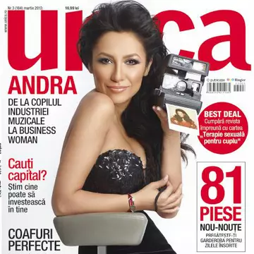Andra, pe coperta revistei Unica de martie