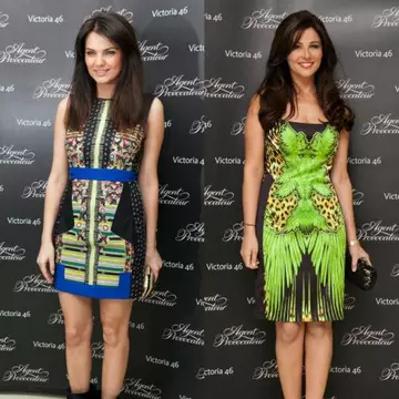 Poze: Oana Cuzino şi Malvina Cservenschi, în rochii colorate. Vezi cum le stă!