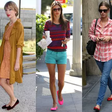 Moda 2013: 5 balerini coloraţi sub 150 de lei. Uite cum să-i porţi!