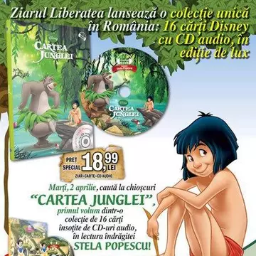Cărţi Disney cu CD audio, împreună cu ziarul Libertatea