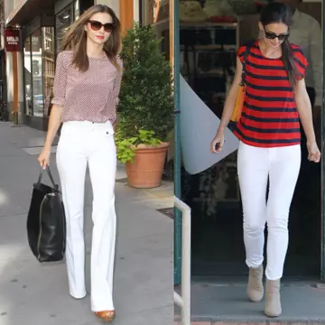 Pantalonii albi. Vedetele te învaţă cum să îi porţi cu stil!