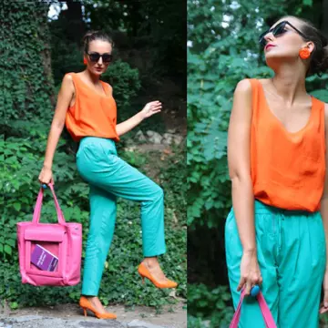 Stilul color blocking, minunat pe final de vară! Gabriela Atanasov te învaţă să-l compui!
