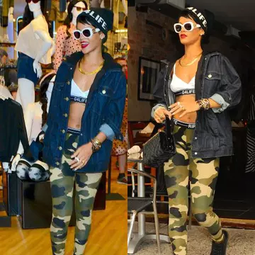 În sutien, la cumpărături. Uite cum s-a îmbrăcat Rihanna!