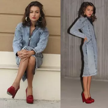 Rochia din denim, comodă şi stilată! Gabriela te învaţă cum să o accesorizezi!