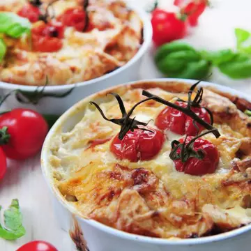 Quiche cu brânză şi roşii
