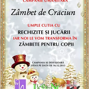Zâmbet de Crăciun pentru copii! Campanie umanitară TVH 