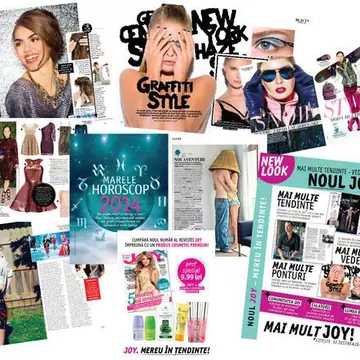 Din această lună, descoperă NOUL JOY, cu mai multe tendinţe din fashion, beauty şi lifestyle. EnJOY it!