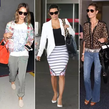 Cum să fii şic când călătoreşti cu avionul. Inspiră-te de la staruri