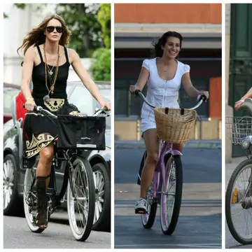 Cum să te îmbraci pe bicicletă. Inspiră-te de la vedete!