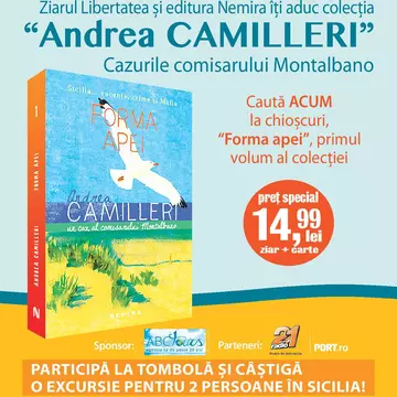Editura Nemira si ziarul Libertatea te provoaca la lectura ! Cumpara colectia de 5 carti, semnata Andrea Camilleri, si poti castiga o excursie in Sicilia !