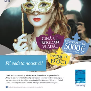 Chipul București Mall, concursul care te face celebră