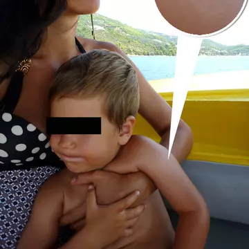 Poza care a stârnit controverse! Copilul Oliviei Steer este vaccinat