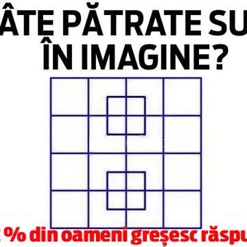 Câte pătrate sunt în imagine? 92% din oameni greşesc răspunsul