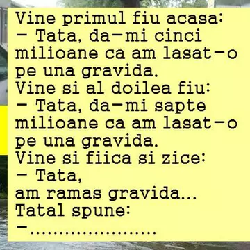 Bancul de joi. Tată şi fiu
