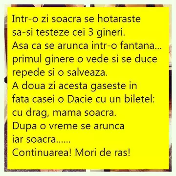 Bancul de vineri: Se aruncă soacra în fântână