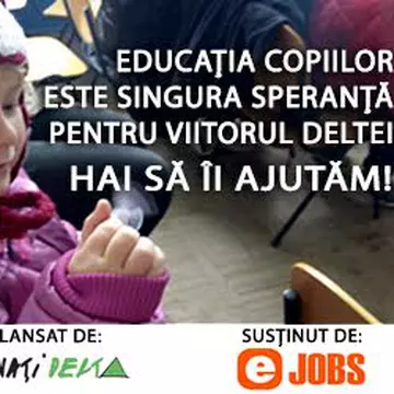 eJobs se alătură cauzei Asociației Salvați Dunărea și Delta, încurajând campania de strângere de fonduri necesare procurării de materiale didactice 