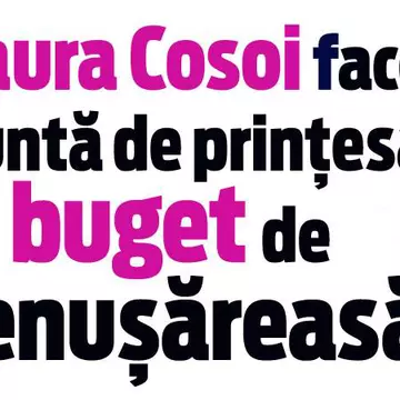 Laura Cosoi, nuntă de prinţesă, buget de cenuşăreasă