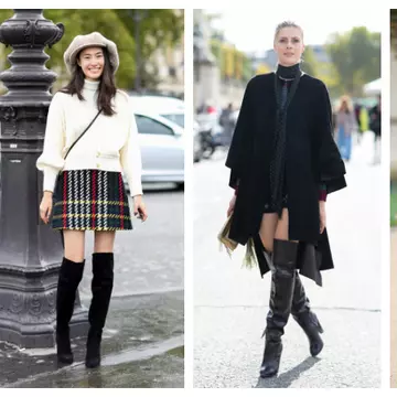 Idei de ținute cu cizme peste genunchi